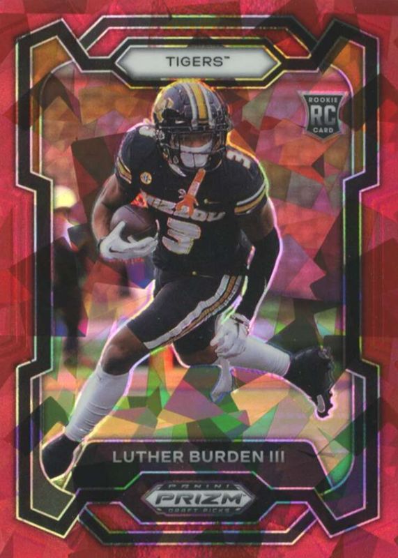 Luther Burden III 2024 Prizm Draft Picks #198 Red Ice PSA 10