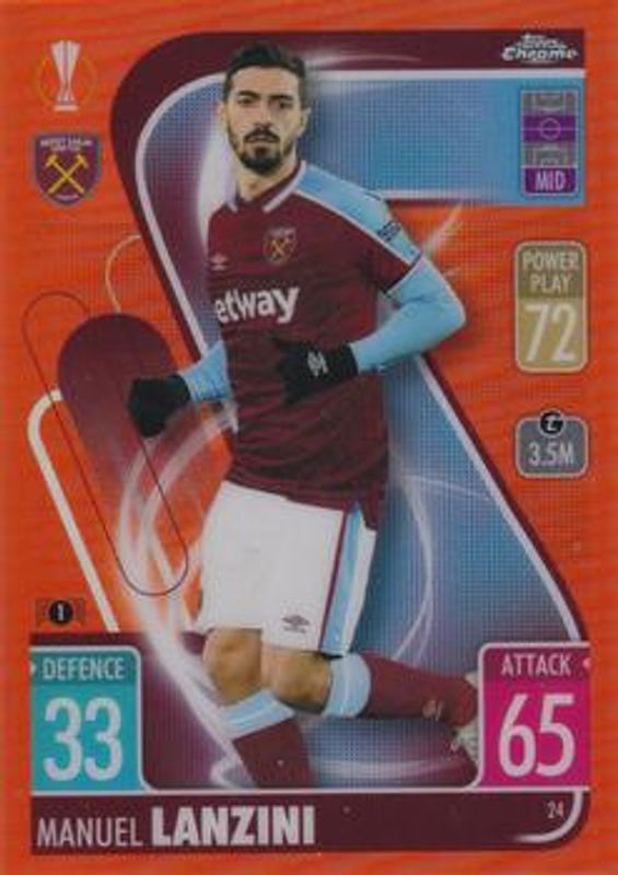 2021 Topps Chrome Match Attax UEFA Champions League & Europa League #24 Orange /25