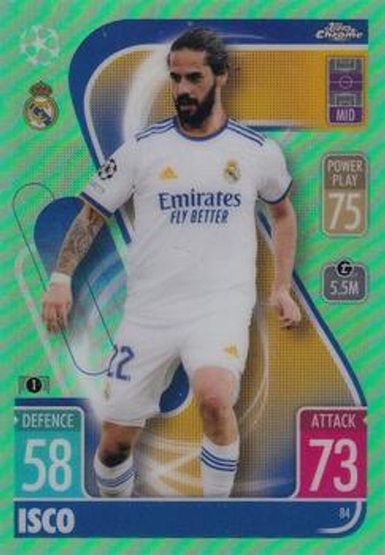 2021 Topps Chrome Match Attax UEFA Champions League & Europa League #84 Neon Green /99