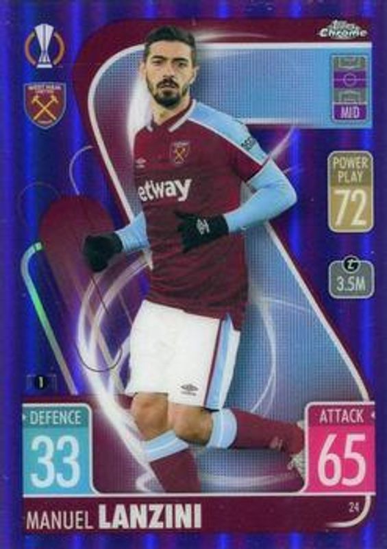 2021 Topps Chrome Match Attax UEFA Champions League & Europa League #24 Purple /299