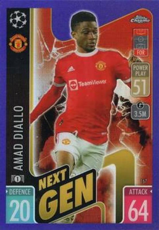 2021 Topps Chrome Match Attax UEFA Champions League & Europa League #167 Purple /299