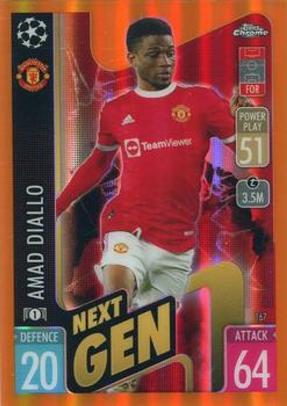 2021 Topps Chrome Match Attax UEFA Champions League & Europa League #167 Orange /25