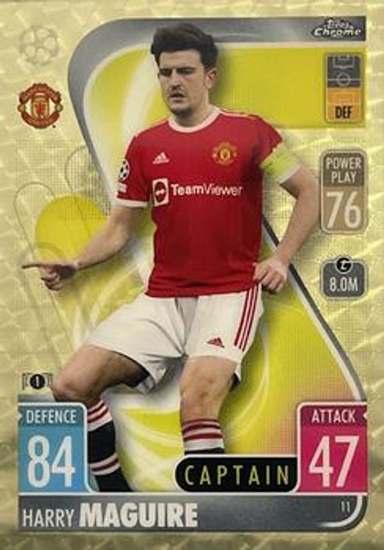 2021 Topps Chrome Match Attax UEFA Champions League & Europa League #11 Superfractor /1