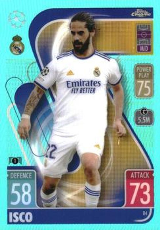 2021 Topps Chrome Match Attax UEFA Champions League & Europa League #84 Aqua /150