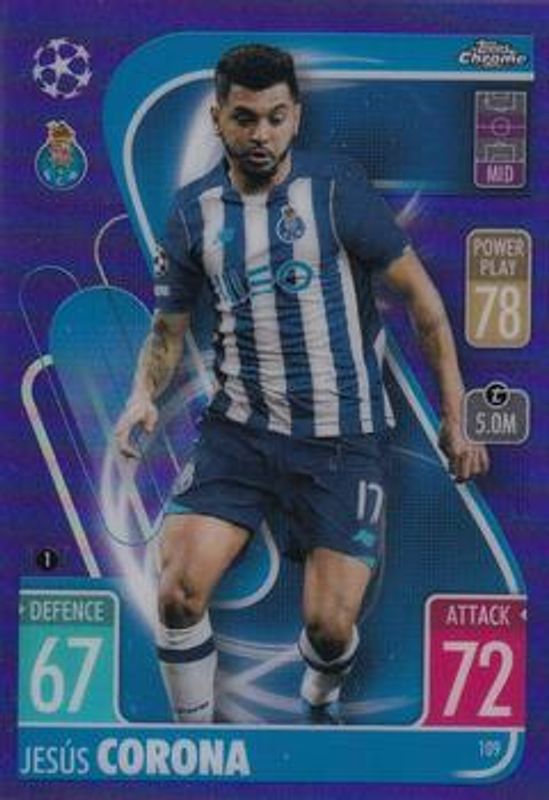 2021 Topps Chrome Match Attax UEFA Champions League & Europa League #109 Purple /299