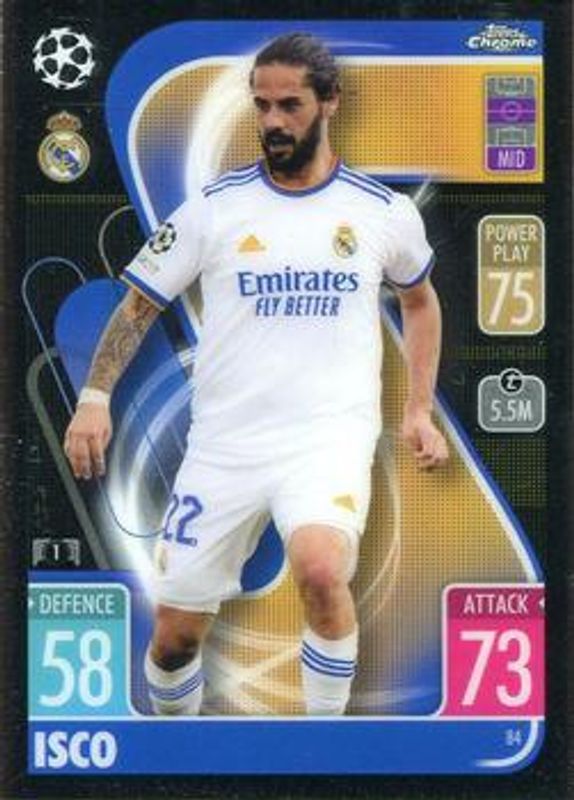 2021 Topps Chrome Match Attax UEFA Champions League & Europa League #84 Base