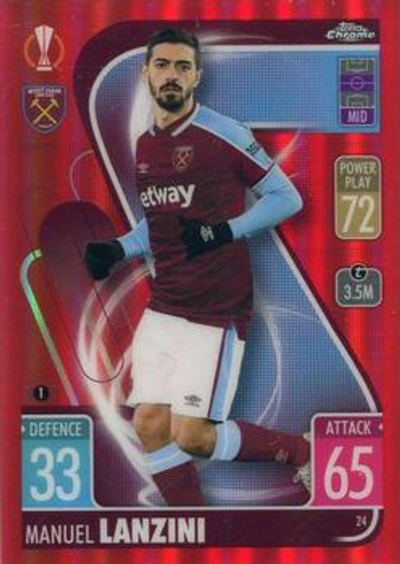 2021 Topps Chrome Match Attax UEFA Champions League & Europa League #24 Red /5