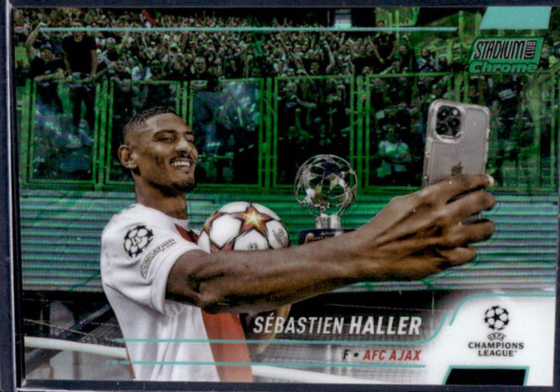2021 Topps Stadium Club Chrome UEFA Champions League #94 Aqua Green Electric Charge Refractor /199