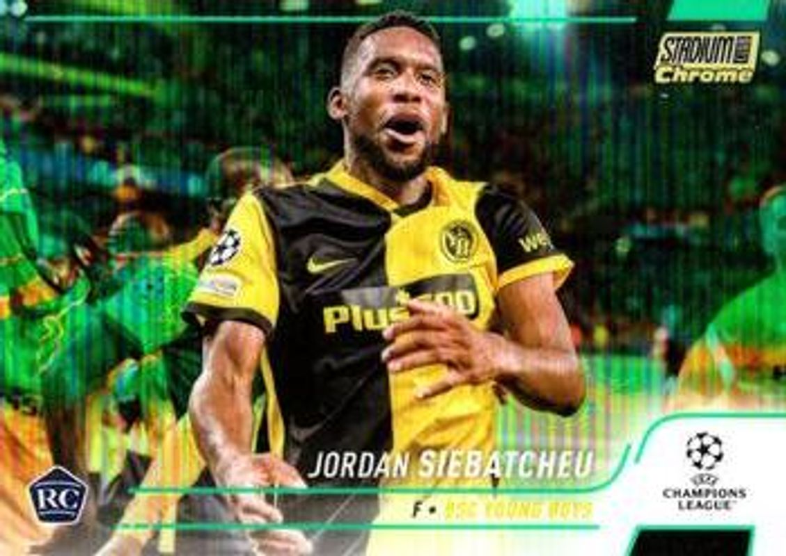 2021 Topps Stadium Club Chrome UEFA Champions League #70 Green Yellow Electric Charge Refractor /125