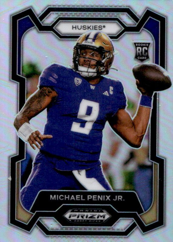 Michael Penix Jr. 2024 Prizm Draft Picks #101 Silver Rookie PSA 10