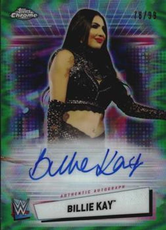 2021 Topps Chrome WWE #A-BK Autographs Green Refractor /99
