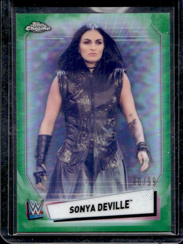 2021 Topps Chrome WWE #71 Green Refractor /99