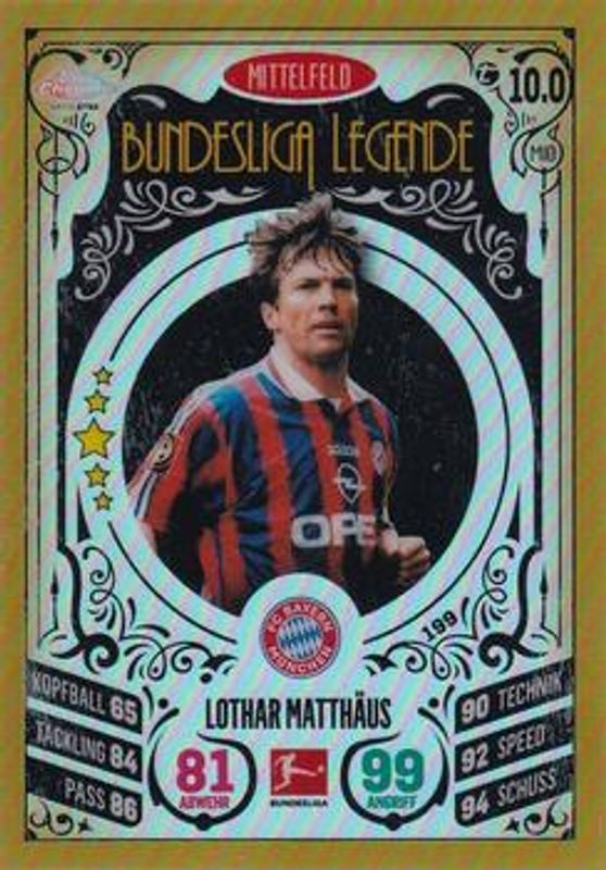 2021 Topps Chrome Match Attax Bundesliga #199 Gold /50