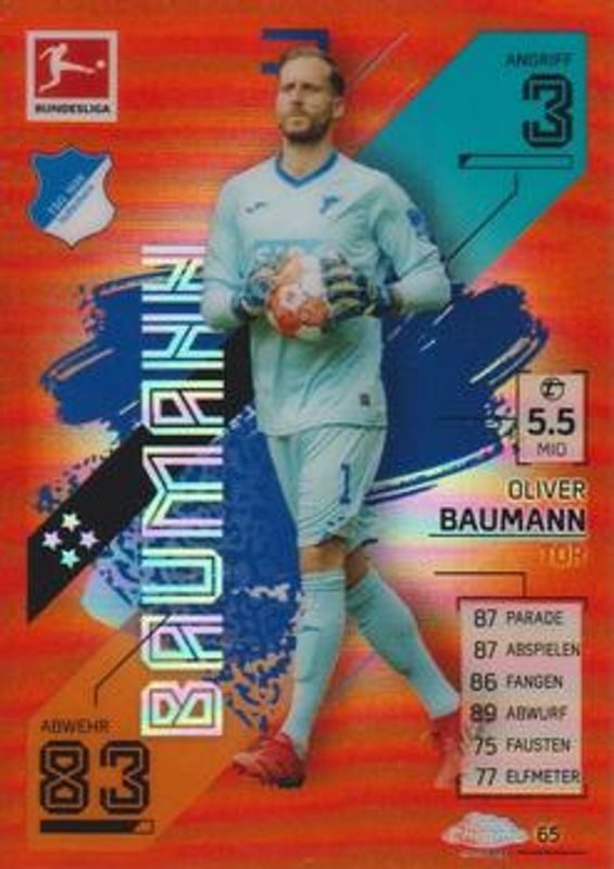 2021 Topps Chrome Match Attax Bundesliga #65 Orange /25