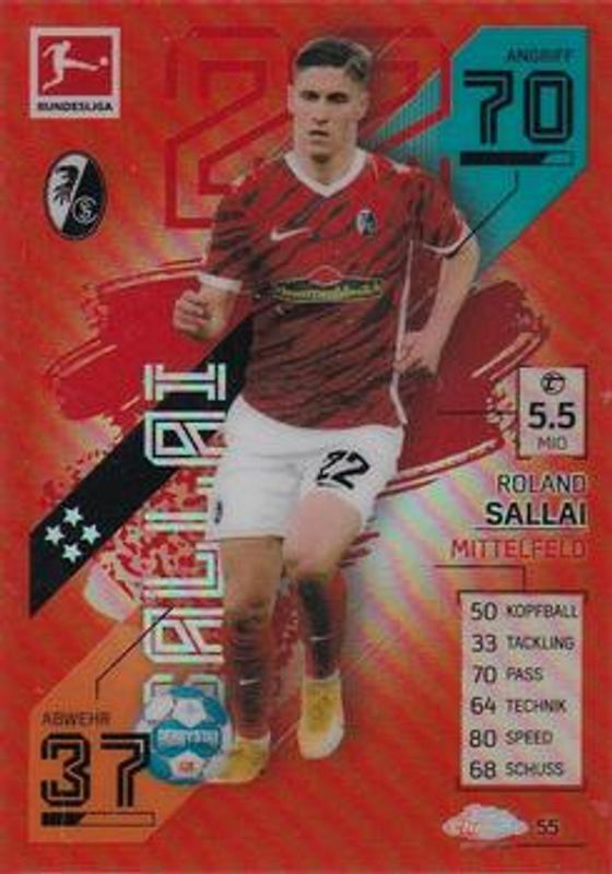 2021 Topps Chrome Match Attax Bundesliga #55 Orange /25