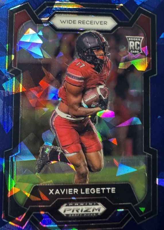 Xavier Legette 2024 Prizm Draft Picks #152 Blue Ice /99 Rookie RAW