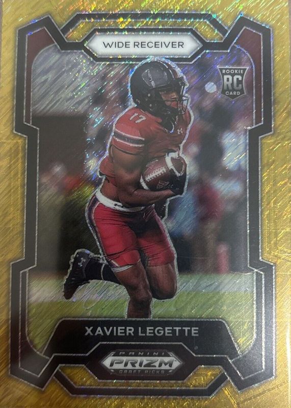 Xavier Legette 2024 Prizm Draft Picks #152 Gold Shimmer /15 Rookie RAW