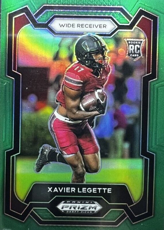 Xavier Legette 2024 Prizm Draft Picks #152 Green Rookie RAW