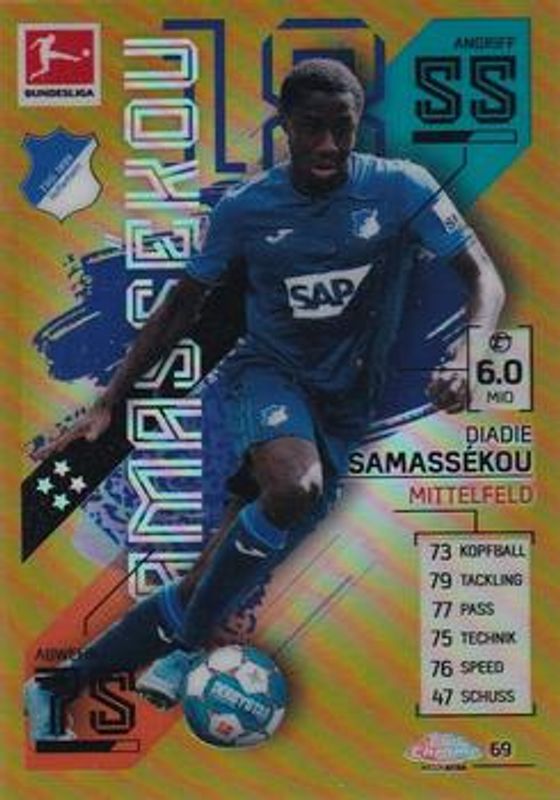 2021 Topps Chrome Match Attax Bundesliga #69 Gold /50