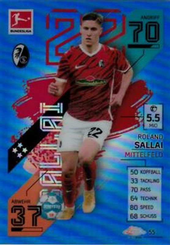 2021 Topps Chrome Match Attax Bundesliga #55 Blue /150