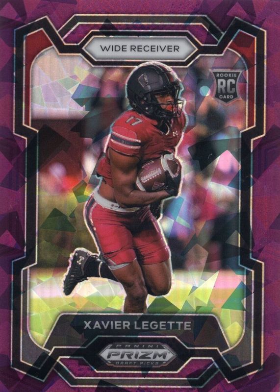 Xavier Legette 2024 Prizm Draft Picks #152 Purple Ice /149 Rookie RAW