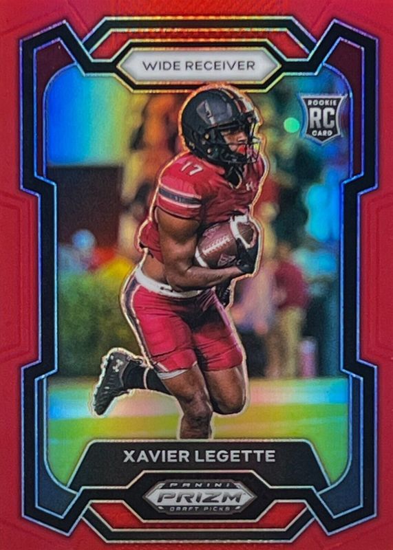 Xavier Legette 2024 Prizm Draft Picks #152 Red /299 Rookie RAW