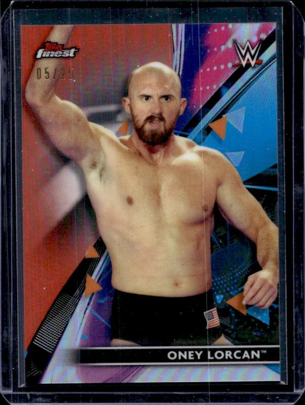 2021 Topps Finest WWE #91 Orange Refractor /25