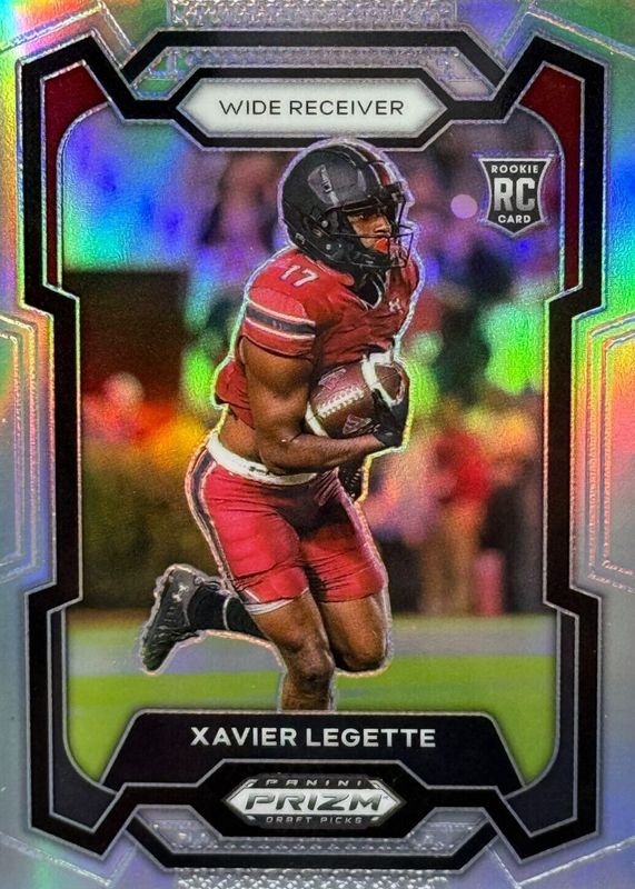 Xavier Legette 2024 Prizm Draft Picks #152 Silver Rookie RAW