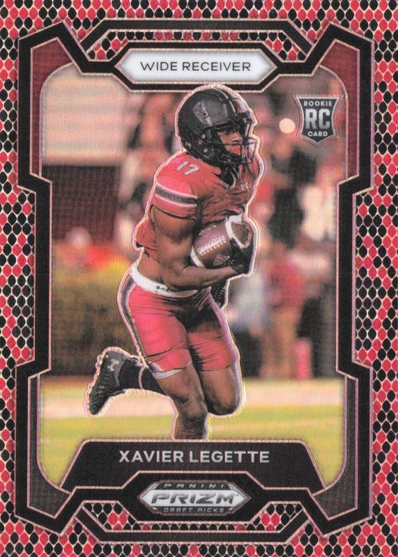 Xavier Legette 2024 Prizm Draft Picks #152 Snakeskin /(SSP) Rookie RAW