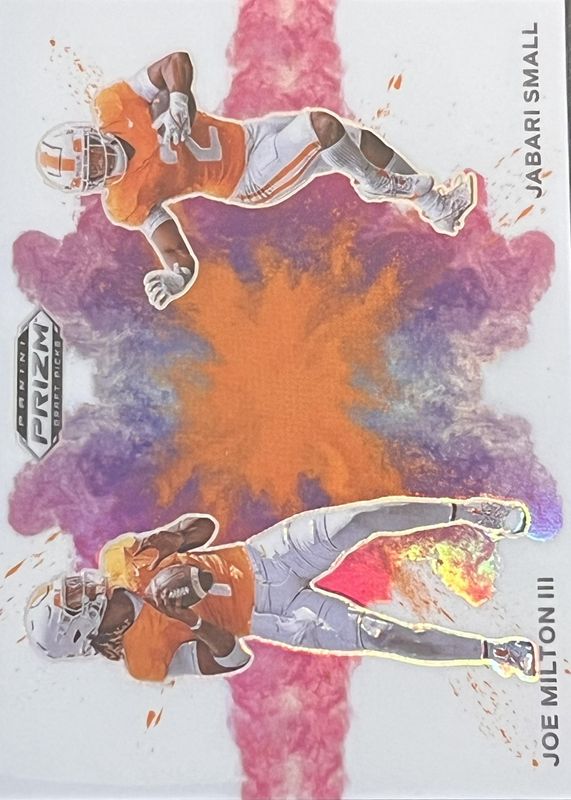 Jabari Small / Joe Milton III 2024 Prizm Draft Picks #CBD-VOLS Color Blast Duals /(SSP) RAW