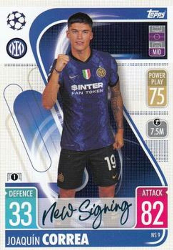 2021 Topps Match Attax Champions & Europa League #NS9 New Signing
