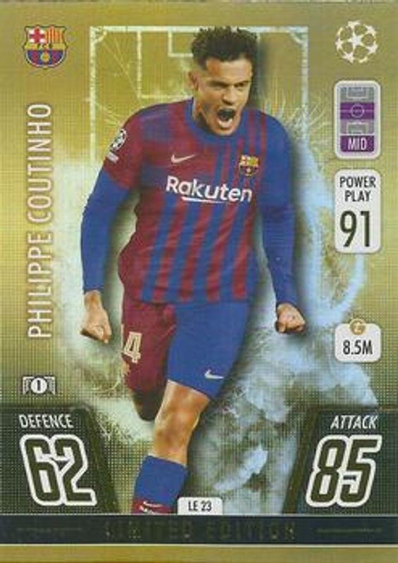 2021 Topps Match Attax Champions & Europa League #LE23 Gold Limited Edition