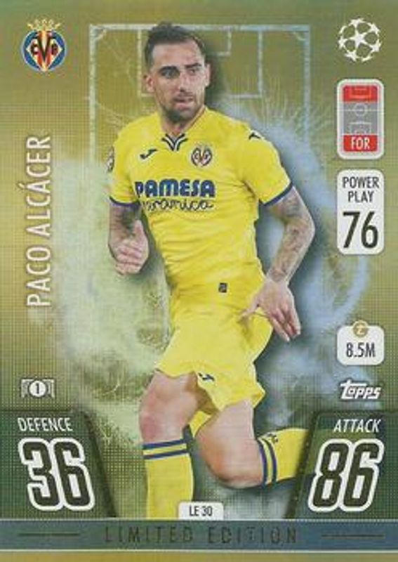 2021 Topps Match Attax Champions & Europa League #LE30 Gold Limited Edition