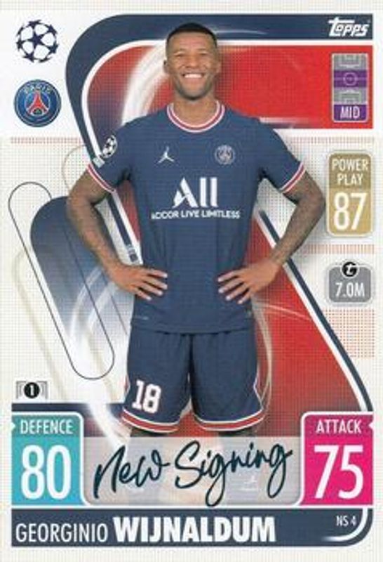 2021 Topps Match Attax Champions & Europa League #NS4 New Signing