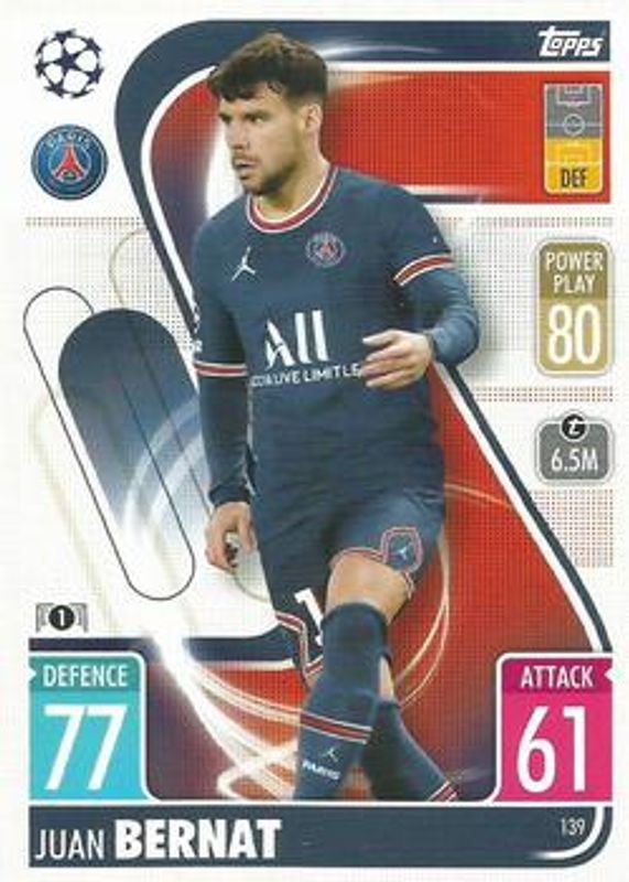2021 Topps Match Attax Champions & Europa League #139 Base