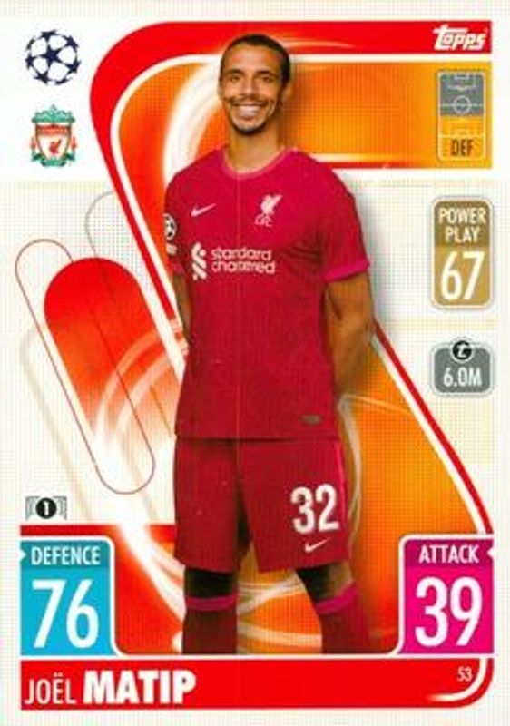 2021 Topps Match Attax Champions & Europa League #53 Base