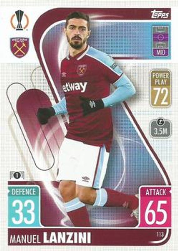 2021 Topps Match Attax Champions & Europa League #113 Base