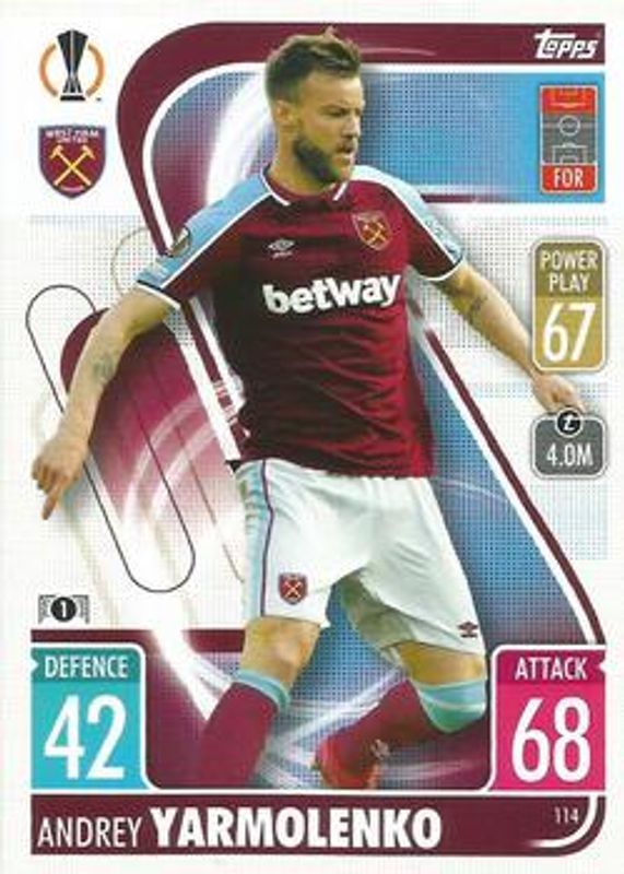 2021 Topps Match Attax Champions & Europa League #114 Base