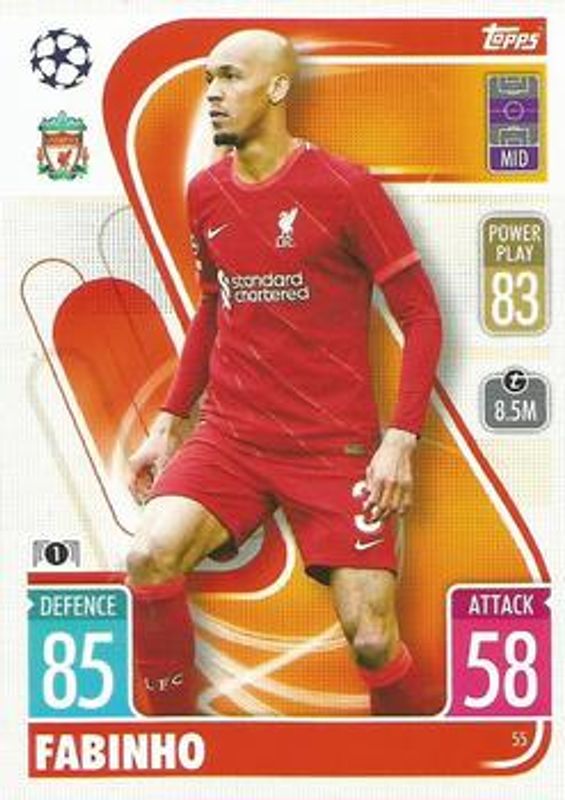 2021 Topps Match Attax Champions & Europa League #55 Base