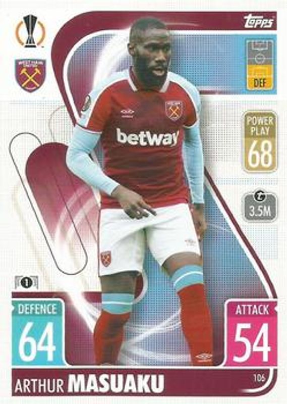 2021 Topps Match Attax Champions & Europa League #106 Base