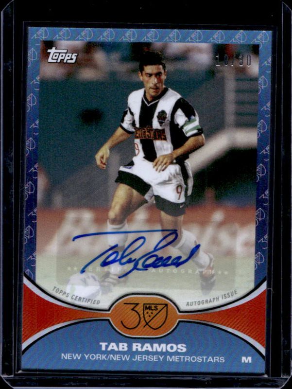 2025 Topps MLS 30th Anniversary #14A Autographs - 30th Blue Foil /30