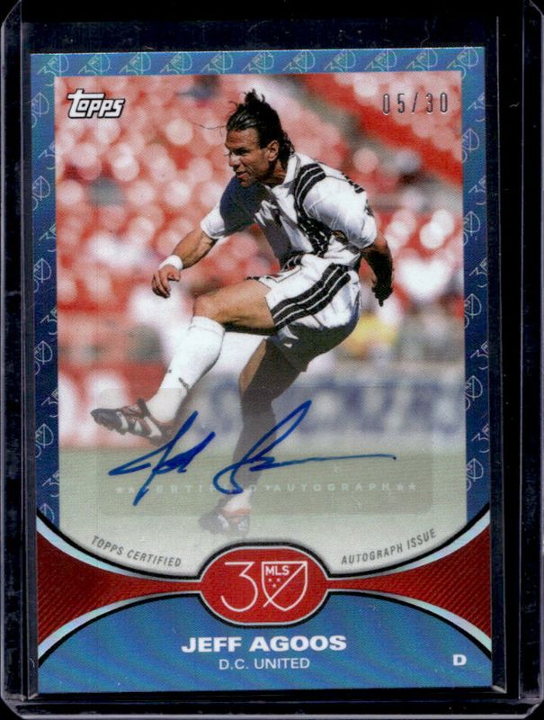 2025 Topps MLS 30th Anniversary #20A Autographs - 30th Blue Foil /30