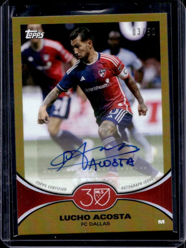 2025 Topps MLS 30th Anniversary #27A Autographs - Gold Foil /50