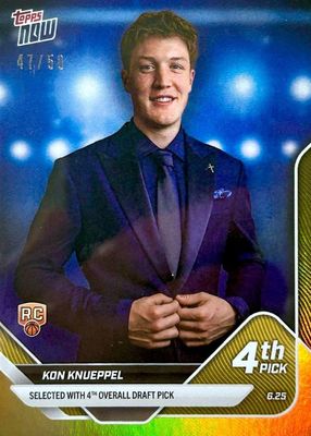 2025 Topps Now Draft #D4 Gold Foil /50