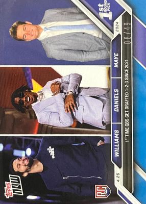 2024 Topps Now Draft #D-TRIP Blue /49