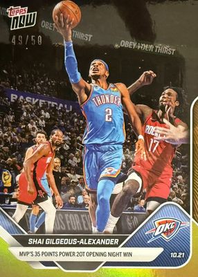 2025 Topps Now #1 Gold Foil /50
