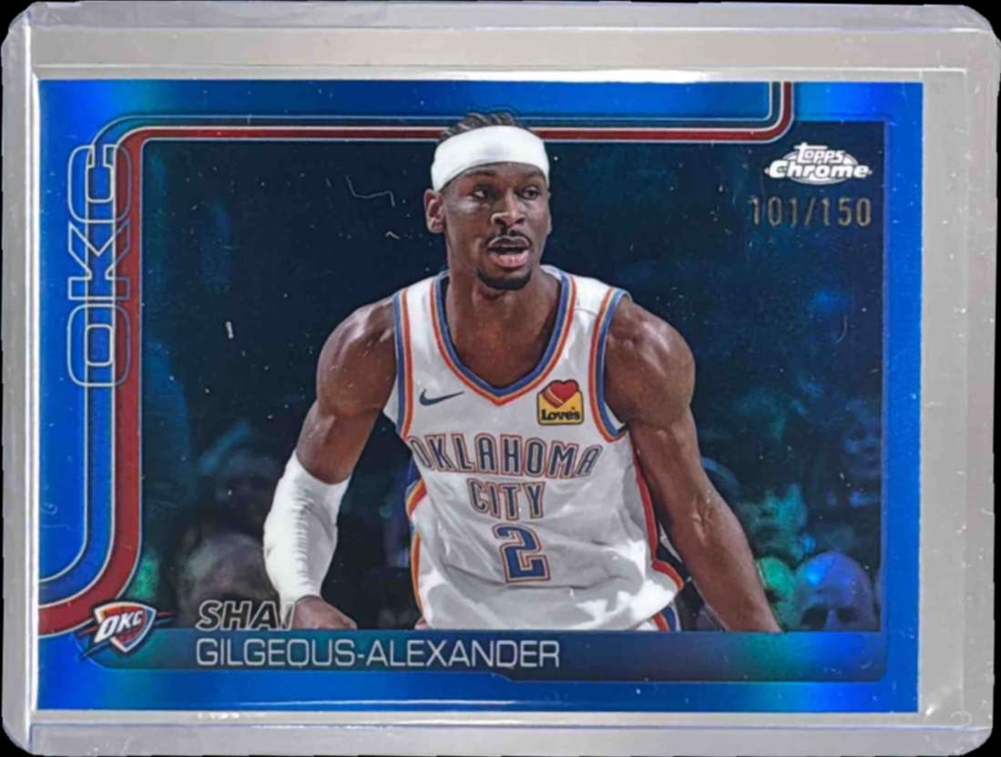 Shai Gilgeous-Alexander 2025 Topps Chrome #141 Blue Refractor /150