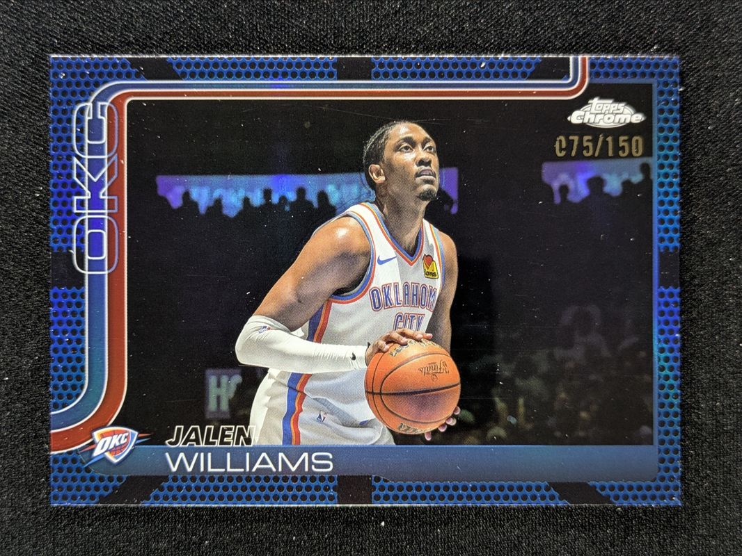 Jalen Williams 2025 Topps Chrome #187 Blue Refractor /150 Price