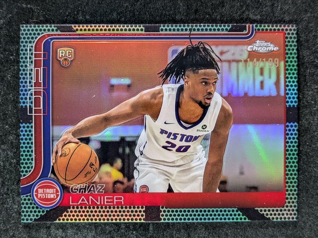 2025 Topps Chrome #288 Aqua Basketball Refractor /199