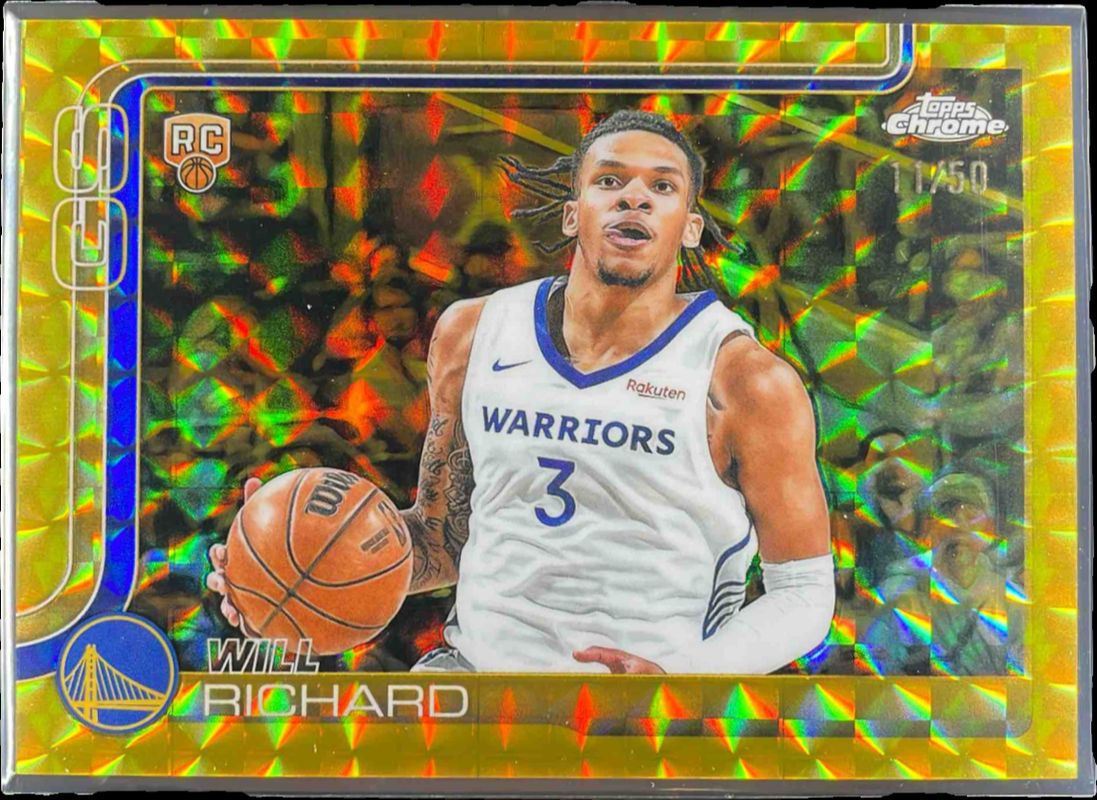 2025 Topps Chrome #287 Gold Geometric Refractor /50